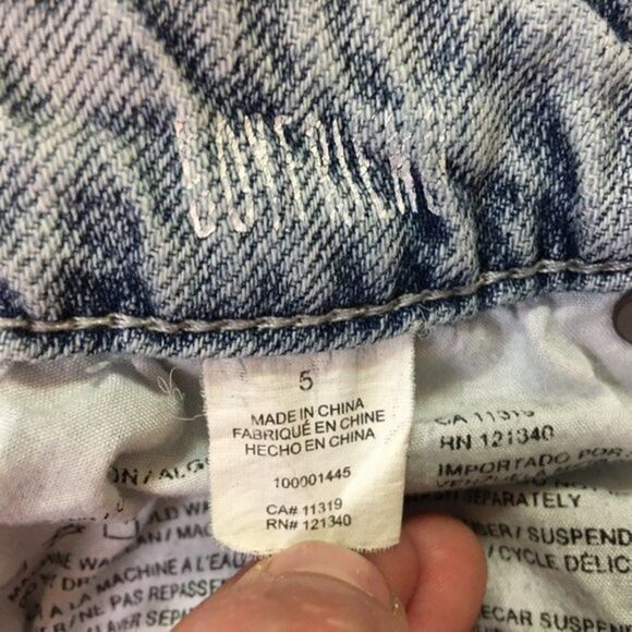 Garage Boyfriend Jeans Women’s Size 5 31x28 All Cotton Denim Acid Wash Style - Picture 4 of 9